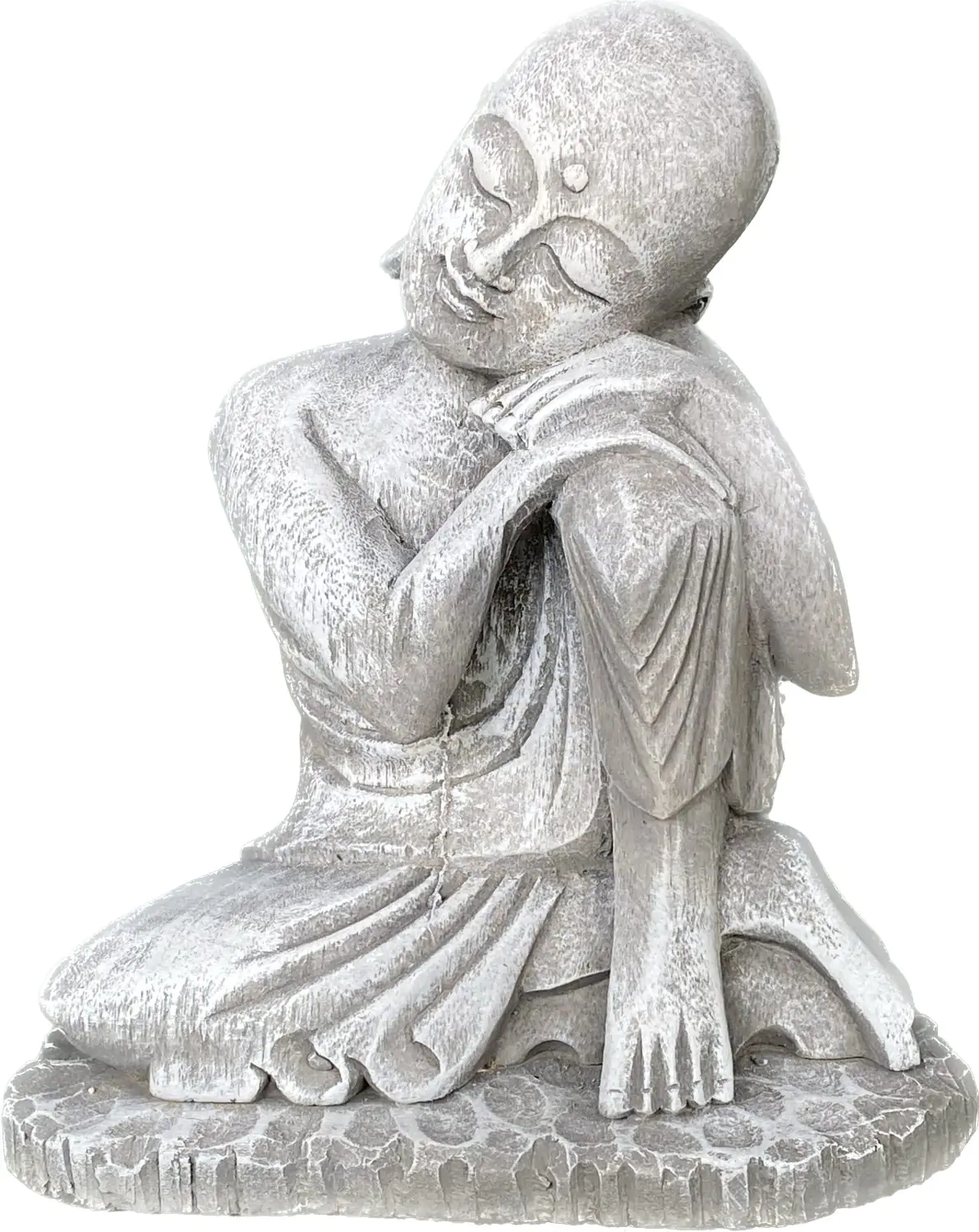  Product image 3 of the product “Amal - Buddha relax - left knee up. 25cm H | cast stone ”
